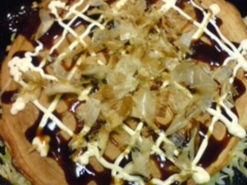 焼きそば入りのお好み焼き